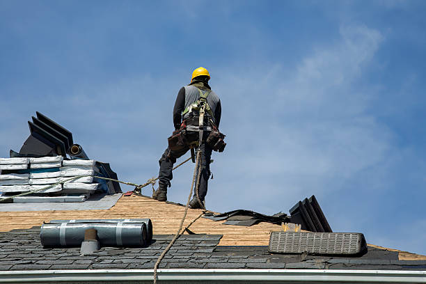 Professional Roofing technician working in Pierpont, OH